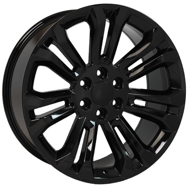 OE Wheels® - 22 x 9 7 Double-Spoke Gloss Black Alloy Factory Wheel (Replica)