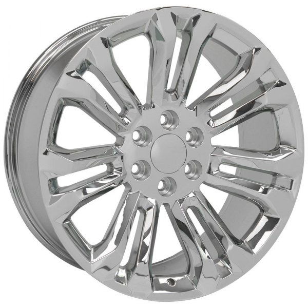 OE Wheels® - 22 x 9 7 Double-Spoke Chrome Alloy Factory Wheel (Replica)