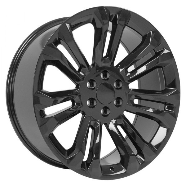 OE Wheels® - 24 x 10 7 Double-Spoke Gloss Black Alloy Factory Wheel (Replica)