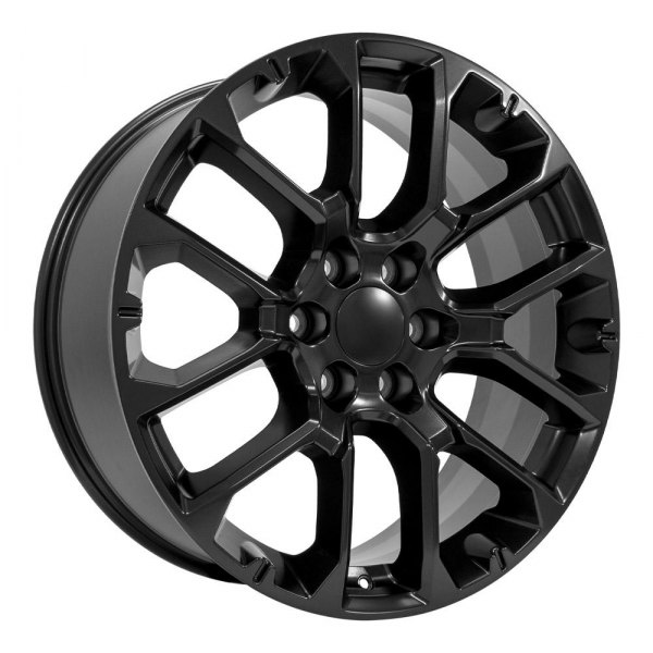 OE Wheels® - 22 x 9 6 V-Spoke Satin Black Alloy Factory Wheel (Replica)