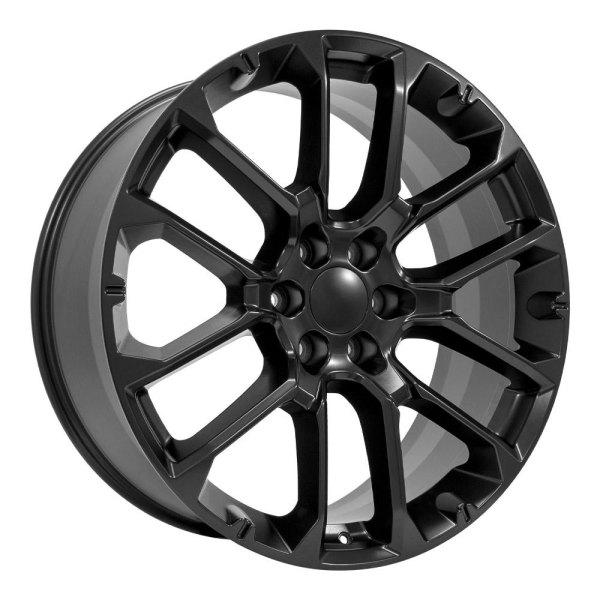 OE Wheels® - 24 x 10 6 V-Spoke Satin Black Alloy Factory Wheel (Replica)
