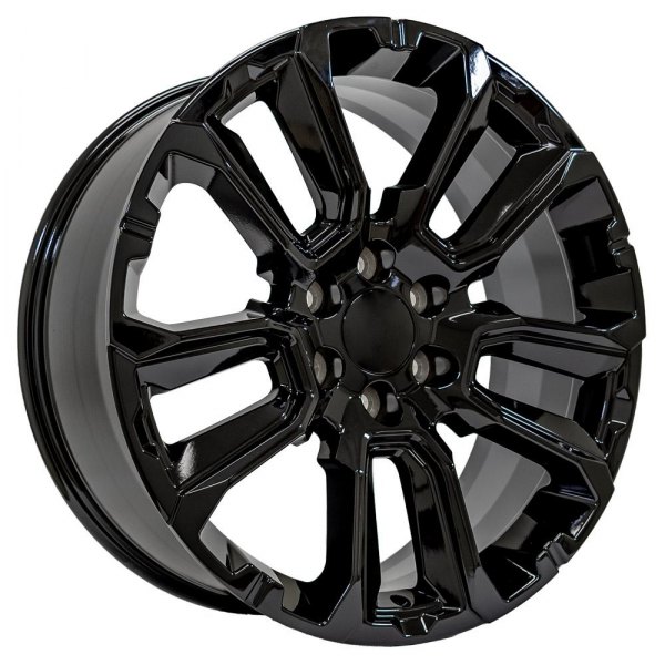 OE Wheels® - 22 x 9 Double 5-Spoke Gloss Black Alloy Factory Wheel (Replica)