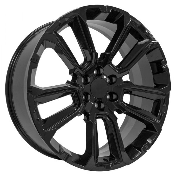 OE Wheels® - 24 x 10 Double 5-Spoke Gloss Black Alloy Factory Wheel (Replica)
