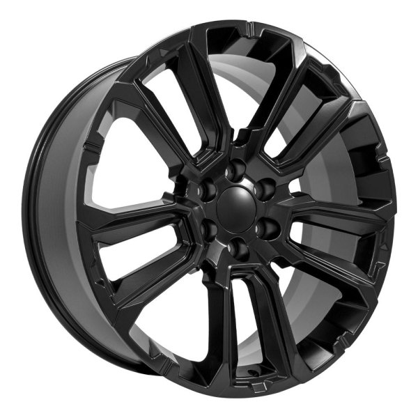 OE Wheels® - 24 x 10 Double 5-Spoke Satin Black Alloy Factory Wheel (Replica)