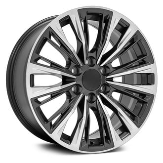 OE Wheels® - 6 V-Spoke Gunmetal with Polished Face 20x9 Alloy Factory Wheel - Replica