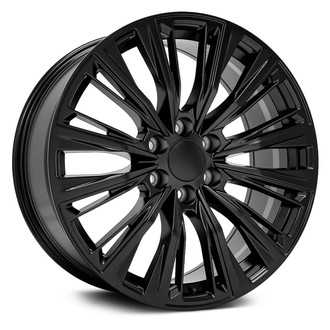 OE Wheels® - 6 V-Spoke Satin Black 22x9 Alloy Factory Wheel - Replica