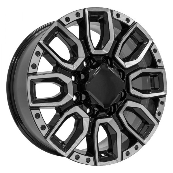 OE Wheels® - 20 x 8.5 8 U-Spoke Black with Milled Edge Alloy Factory Wheel (Replica)