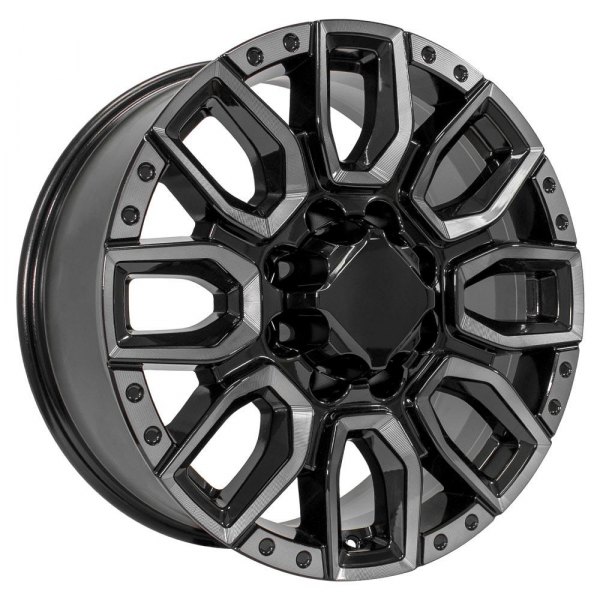 OE Wheels® - 20 x 8.5 8 U-Spoke Black Milled Edge with Tinted Clear Alloy Factory Wheel (Replica)