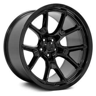 OE Wheels® 9511070 - 5 V-Spoke Gloss Black 20x11 Alloy Factory Wheel - Replica
