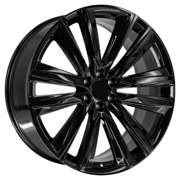 OE Wheels® - 26 x 10 V-Spoke Black Alloy Factory Wheel (Replica)