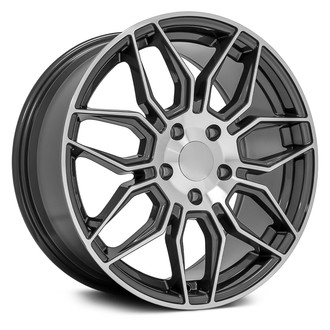 OE Wheels® - 7 U-Spoke Gunmetal Machined 18x8.5 Alloy Factory Wheel - Replica