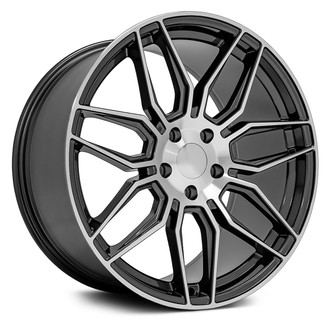OE Wheels® - 7 U-Spoke Gunmetal Machined 20x11 Alloy Factory Wheel - Replica