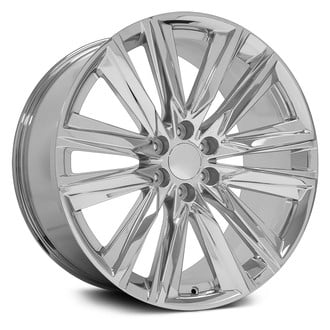 OE Wheels® - 6 V-Spoke Chrome 24x10 Alloy Factory Wheel - Replica