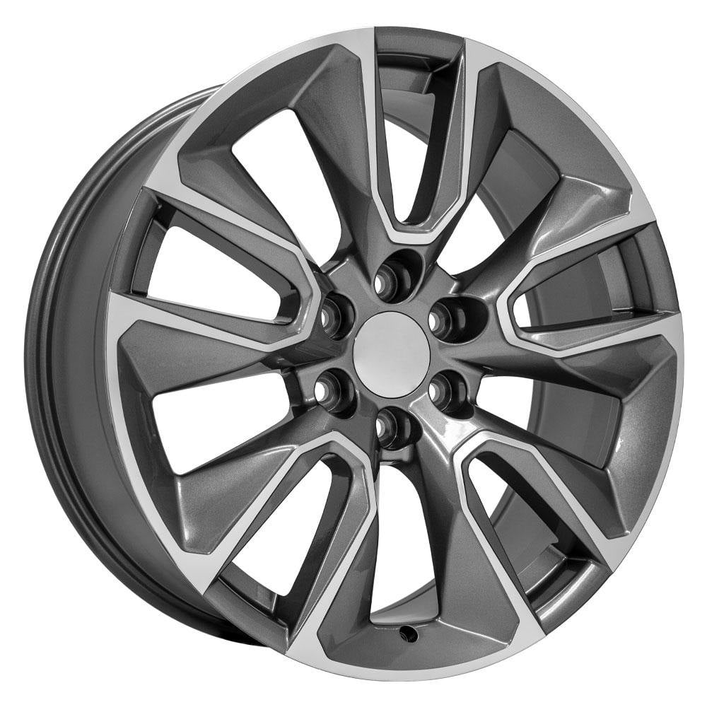 OE Wheels® 9511404 - 5 V-Spoke Gunmetal 22x9 Alloy Factory Wheel - Replica