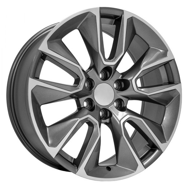 OE Wheels® - 22 x 9 5 V-Spoke Gunmetal Alloy Factory Wheel (Replica)