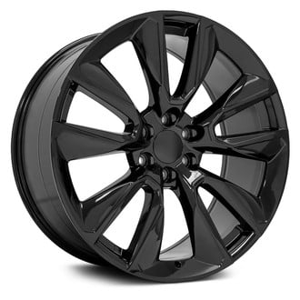 OE Wheels® - 5 V-Spoke Black 24x10 Alloy Factory Wheel - Replica