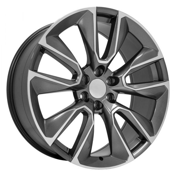 OE Wheels® - 24 x 10 5 V-Spoke Gunmetal Alloy Factory Wheel (Replica)