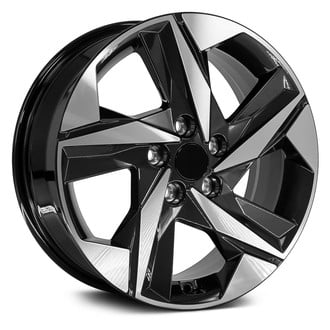 OE Wheels® - 5 Spiral-Spoke Gloss Black 17x7 Alloy Factory Wheel - Replica