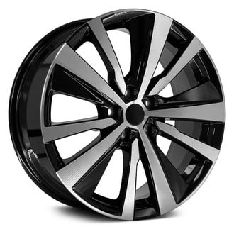 OE Wheels® - 10 I-Spoke Black Machined 19x8 Alloy Factory Wheel - Replica
