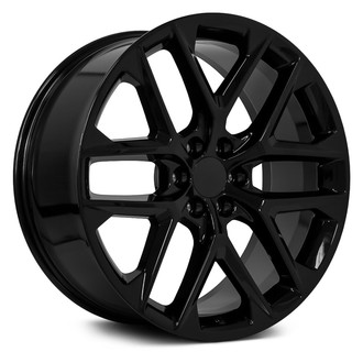 OE Wheels® - 6 Y-Spoke Gloss Black 24x10 Alloy Factory Wheel - Replica