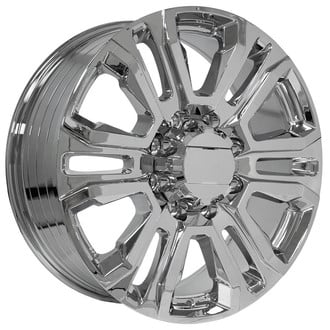 OE Wheels® - 6 Double-Spoke Chrome 22x8.5 Alloy Factory Wheel - Replica