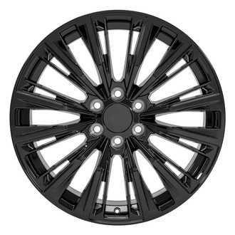 OE Wheels® 9513550 - 6 V-Spoke Gloss Black 22x9 Alloy Factory Wheel - Replica
