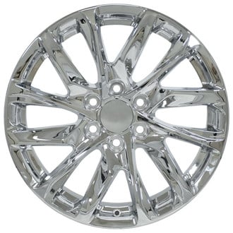 OE Wheels® - 6 V-Spoke Chrome 20x9 Alloy Factory Wheel - Replica