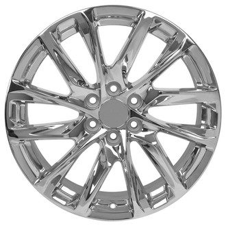 OE Wheels® - 6 V-Spoke Chrome 22x9 Alloy Factory Wheel - Replica
