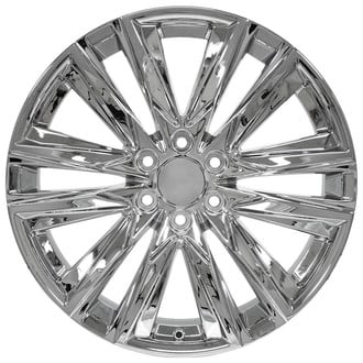 OE Wheels® - 6 V-Spoke Chrome 22x9 Alloy Factory Wheel - Replica