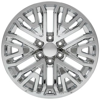 OE Wheels® - 6 Double V-Spoke Chrome 20x9 Alloy Factory Wheel - Replica