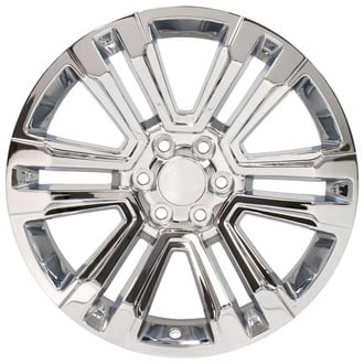 OE Wheels® - 6 V-Spoke Chrome 22x9 Alloy Factory Wheel - Replica
