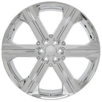 OE Wheels® - 6 I-Spoke Chrome 26x10 Alloy Factory Wheel - Replica