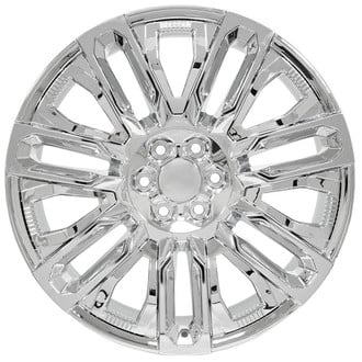 OE Wheels® 9514934 - Chrome with Chrome Insert 24x10 Alloy Factory Wheel - Replica