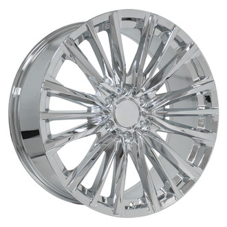 OE Wheels® - 6 W-Spoke Chrome 22x9 Alloy Factory Wheel - Replica