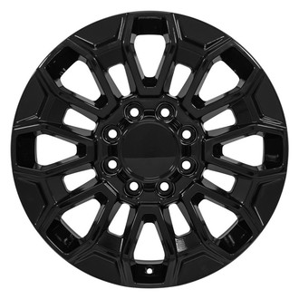 OE Wheels® - 8 V-Spoke Gloss Black 22x8.5 Alloy Factory Wheel - Replica