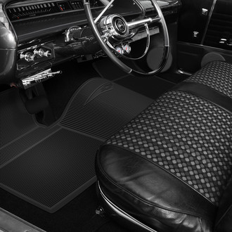 OER® - 1st & 2nd Row Black Rubber Floor Mat Set