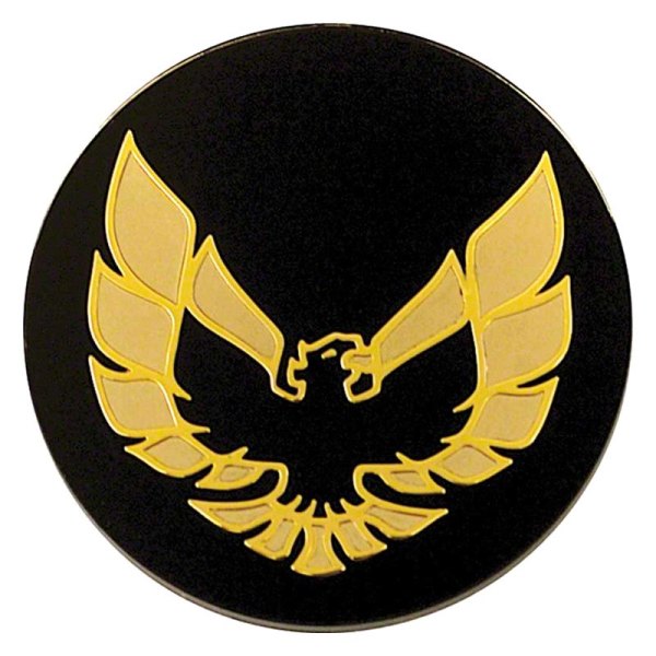 OER® - Black Wheel Center Cap Emblem With Early Gold Firebird Logo