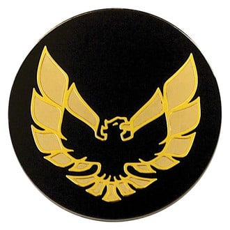 OER® - "Firebird" Gold Logo/Black Background Wheel Center Cap Emblem
