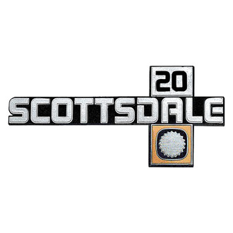 OER® 14026446 - "Scottsdale 20" Chrome Front Fender Emblem