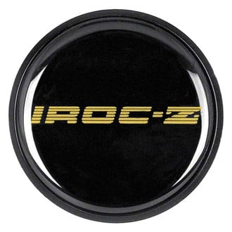 OER® - Black Wheel Center Cap Emblem With Gold IROC-Z Logo