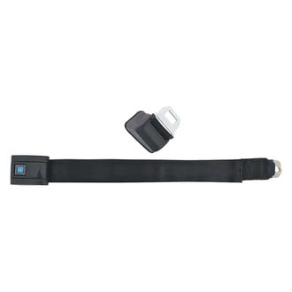 OER® - Passenger Side Front Bucket Seat Belt Assembly, Black with Silver Starburst Blue Button