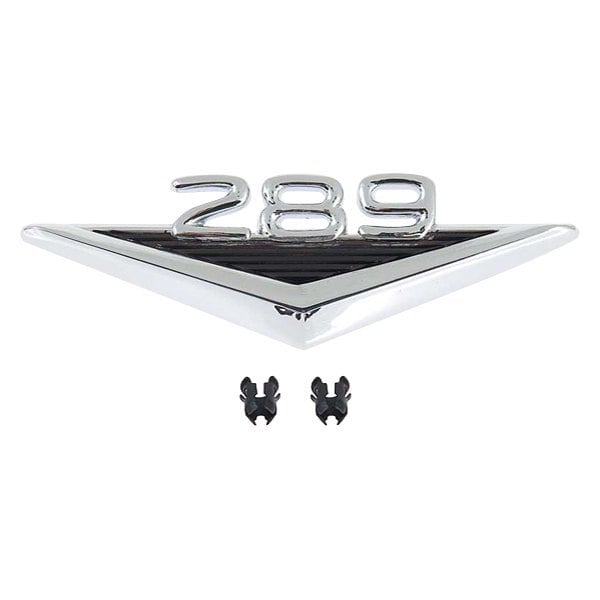 OER® 16228B "289" Chrome/Black Front Fender Emblem
