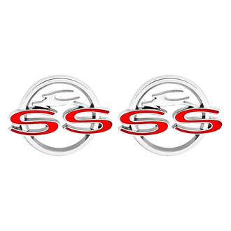 OER® - "Impala SS" Chrome Quarter Panel Emblems