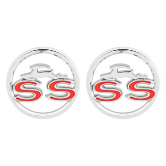 OER® - "Impala SS" Chrome Quarter Panel Emblems