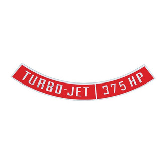 OER® - "Turbo-Jet 375 HP" Die-Cast Air Cleaner Emblem