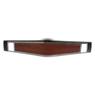 OER® - Cherrywood Steering Wheel Shroud with Chrome Hot Stamp Trim