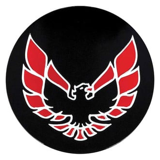 OER® - "Firebird" Red Logo/Black Background Wheel Center Cap Emblem