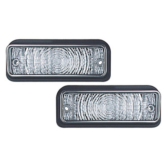 OER® - Driver and Passenger Side Replacement Turn Signal/Parking Light Lenses With Trim