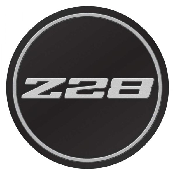 OER® - Black Wheel Hub Cap Emblem With Silver Z-28 Logo