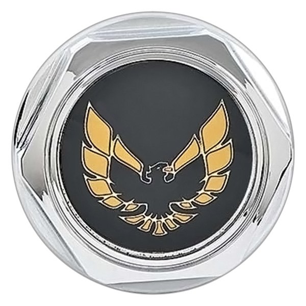 OER® - Chrome Wheel Center Caps With Gold Bird Emblem and Metal Clips